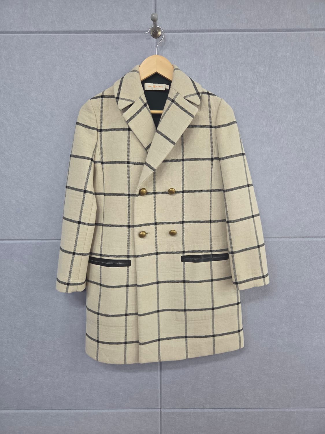 TORY BURCH 토리버치 윈도우페인 체크 더블 코트 상품이미지1