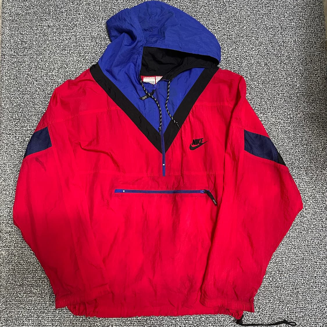 (XL) 나이키 90s 아노락 바람막이 레드/블루 상품이미지1