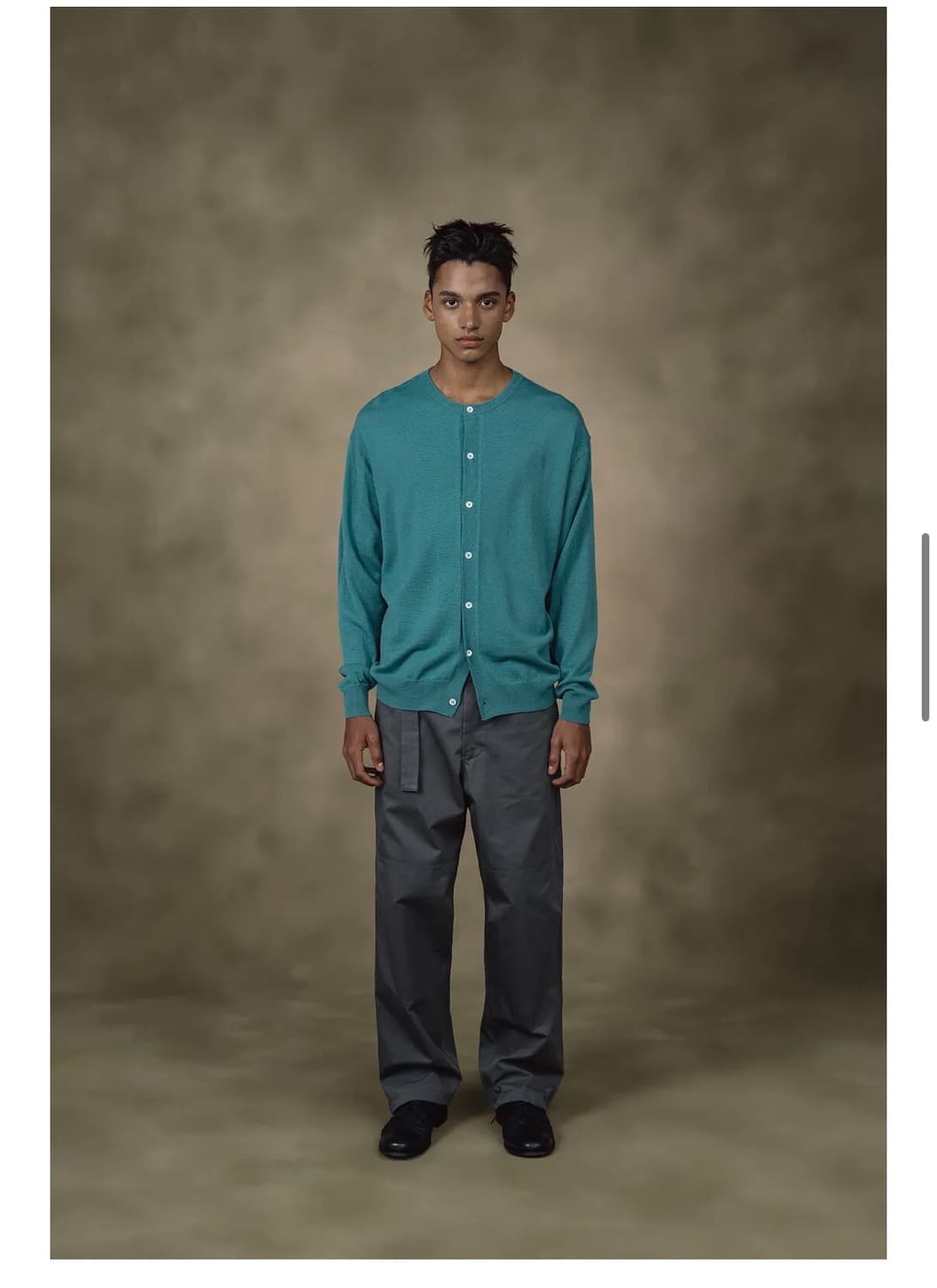 [셔터]라운드 넥 가디건_(블루그린)_ S size 상품이미지3