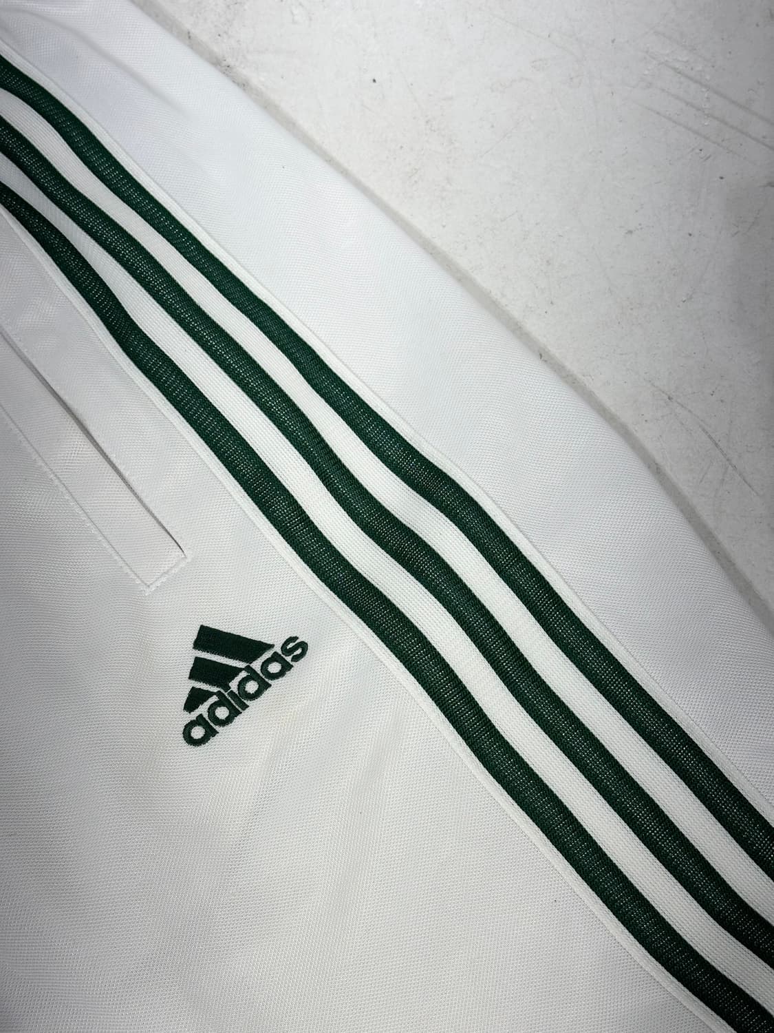 아디다스 화이트 그린 삼선 와이드 추리닝 바지 트레이닝 팬츠 S 상품이미지6