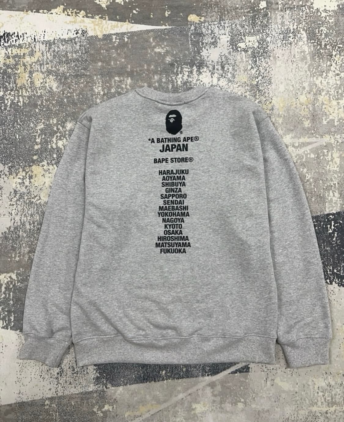 베이프 Bape 레터링헤드 맨투맨 그레이 상품이미지2