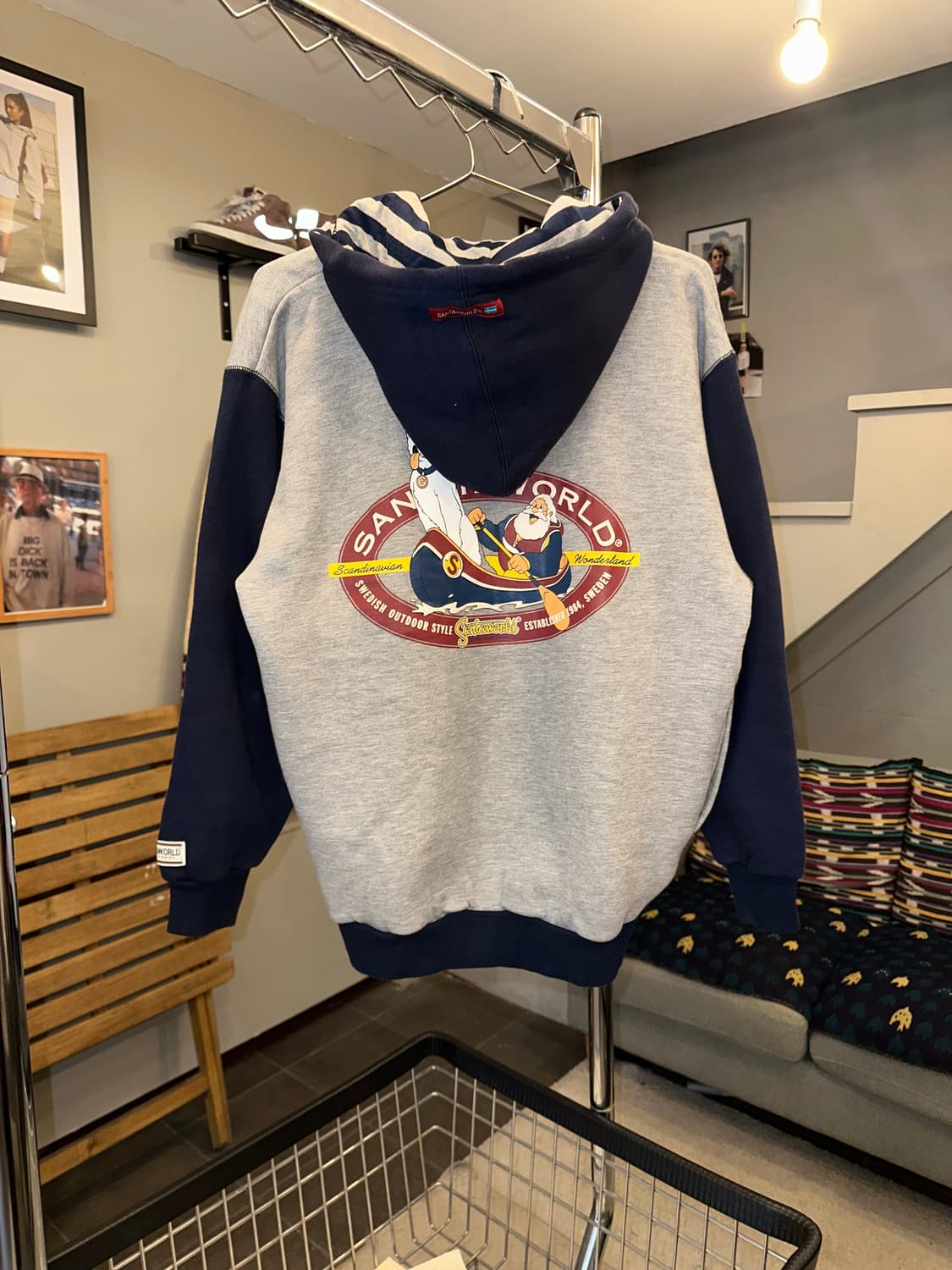 90‘s Santa World logo print hood zip-up 상품이미지9