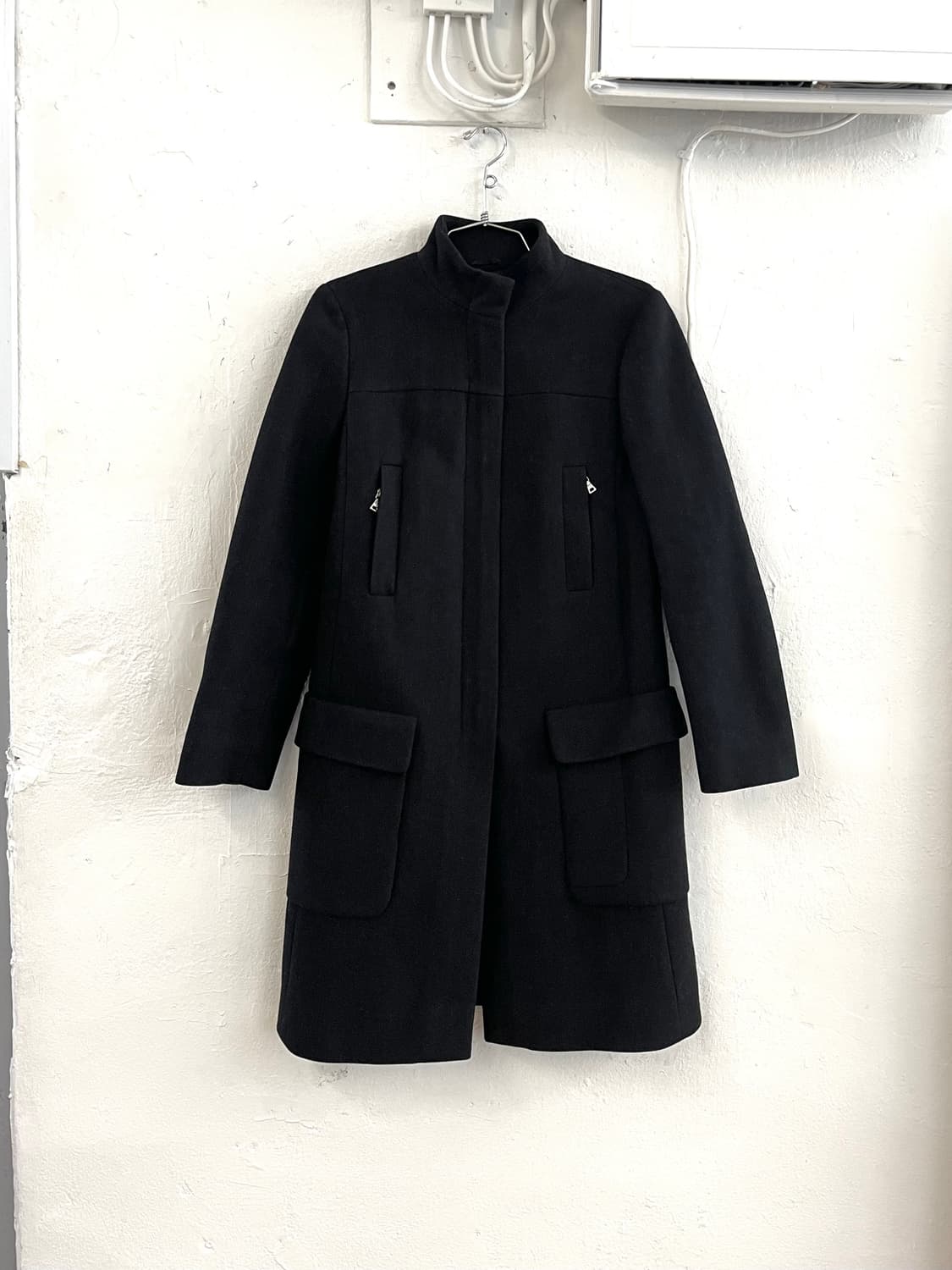 프라다 하이넥 울 코트 상품이미지1