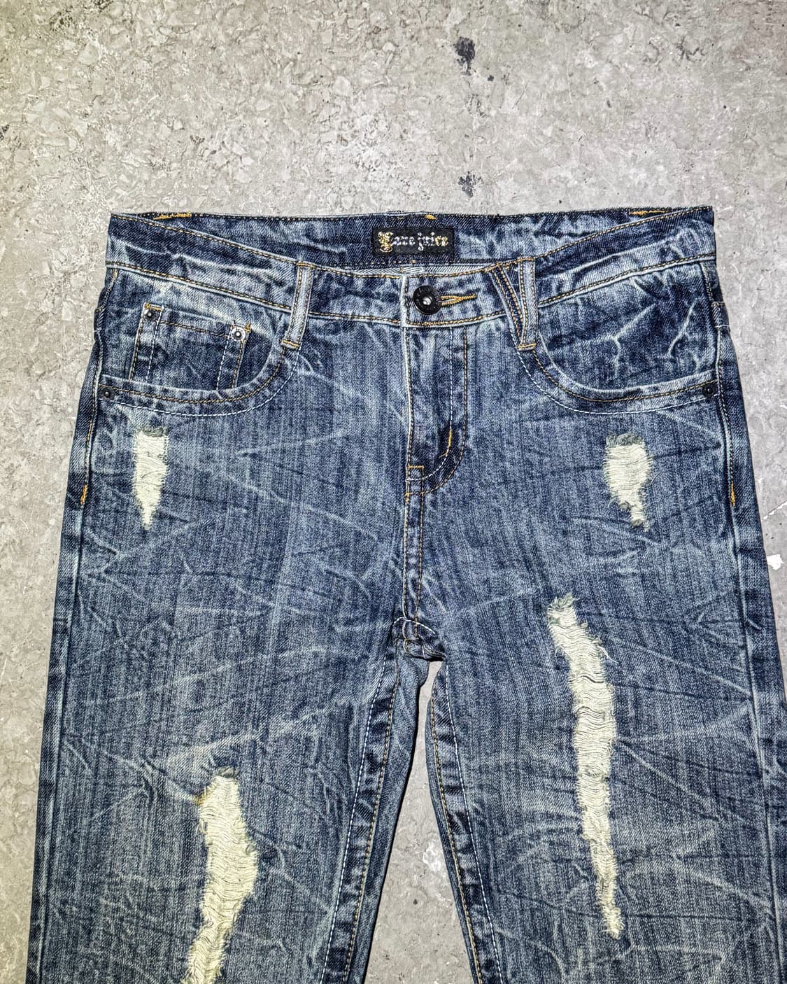 Wing Graphic Distressed Denim 상품이미지2