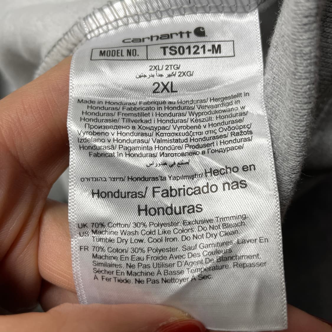 CARHARTT 칼하트 데드스탁 그레이 기모 후드티 A00433 상품이미지10