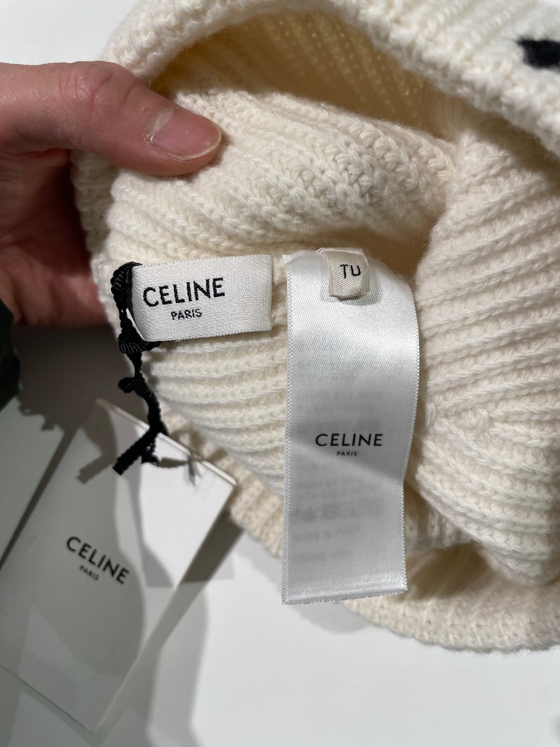 셀린느 아이보리 보이 돌 울 비니 상품이미지8