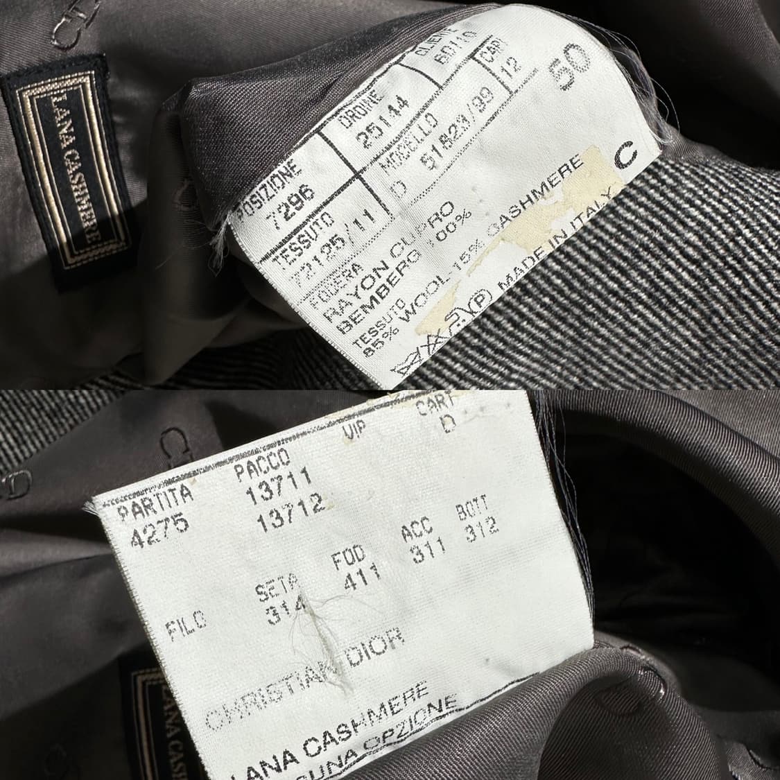 크리스챤 디올 울 캐시미어 싱글 발마칸 코트 상품이미지10