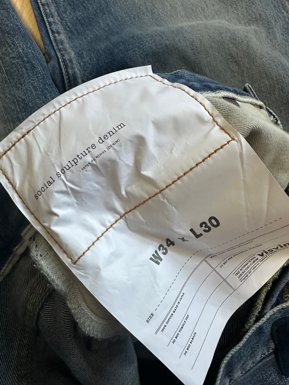 VISVIM SOCIAL SCULPTURE 01 WIDE DAMAGED- 상품이미지4