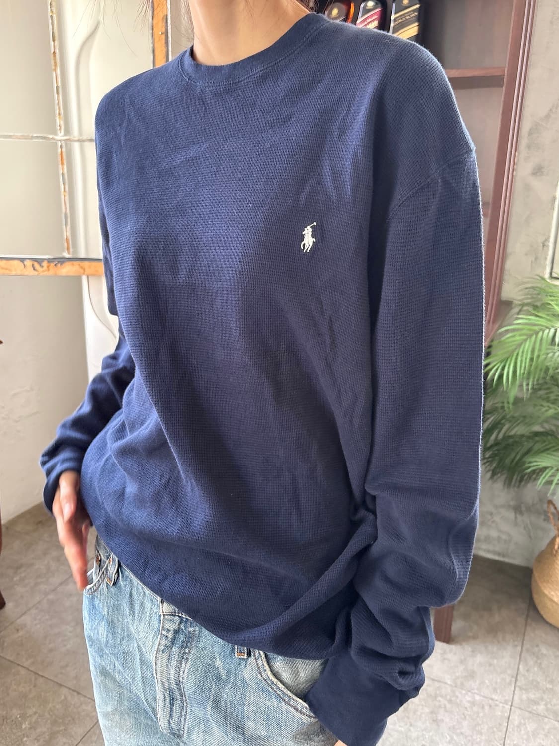 폴로 와플 롱슬리브 상품이미지3