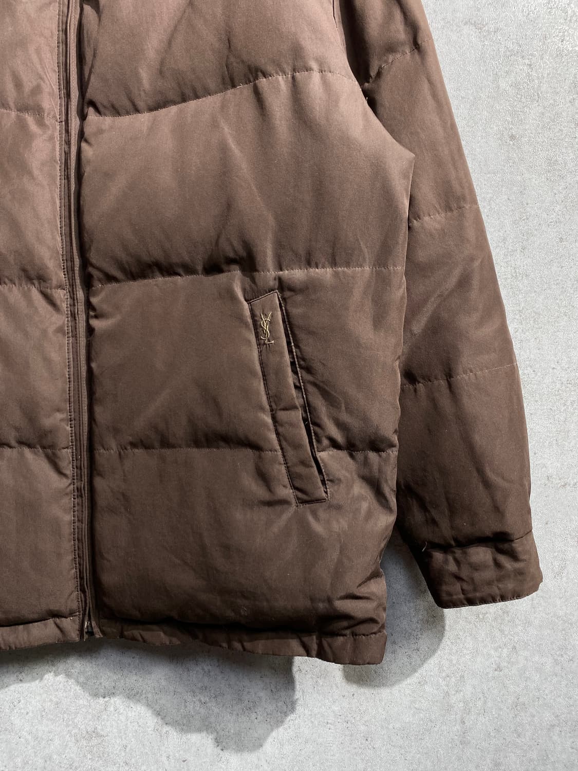 [100] 90s YSL 입생로랑 브라운 리버서블 구스다운 패딩 상품이미지3