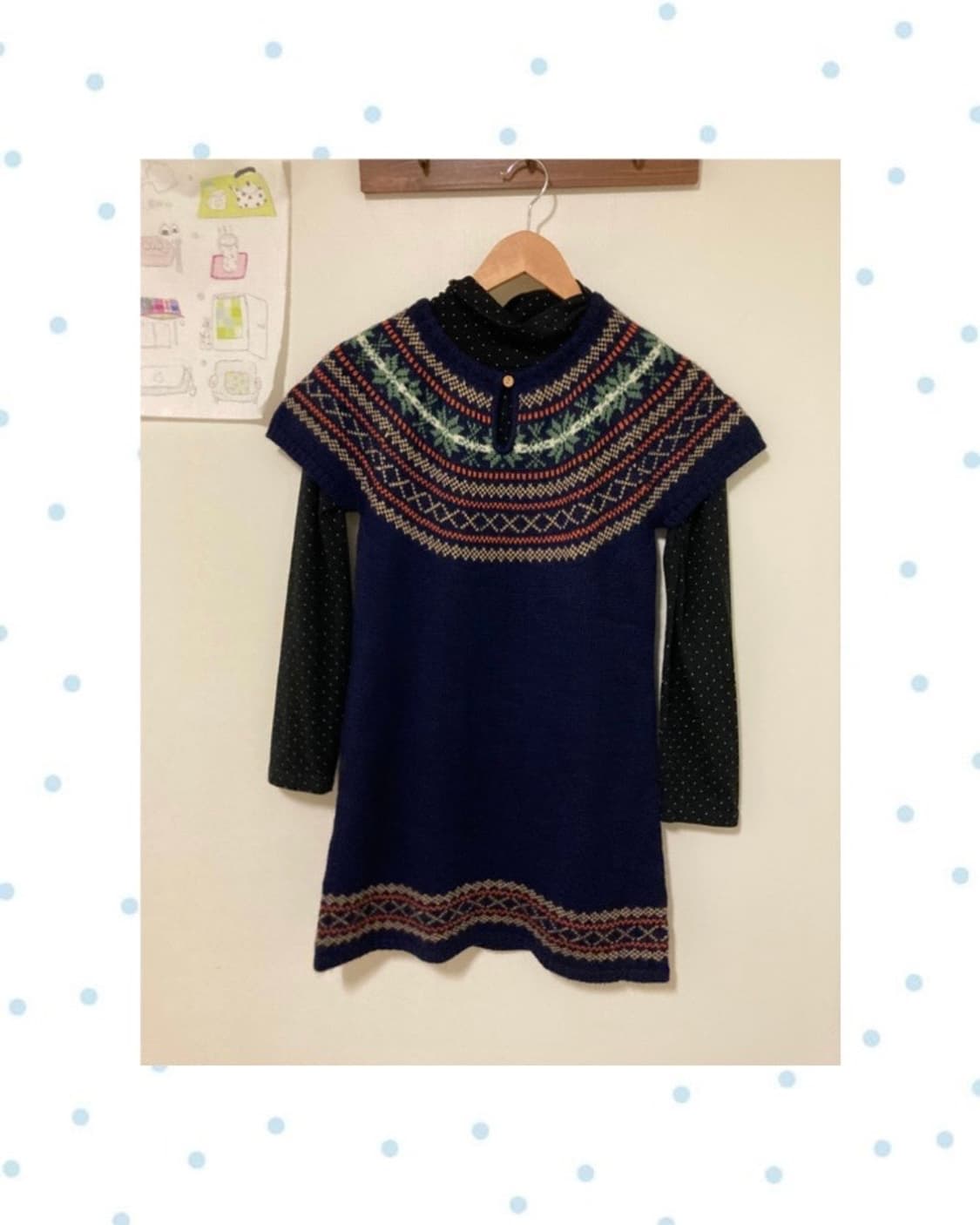 도트반팔니트set 상품이미지1