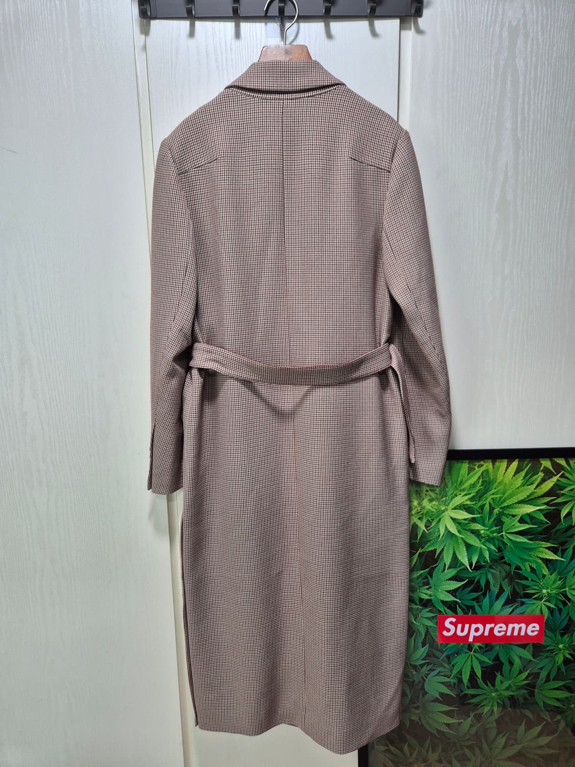 NAIN 체크 벨트 롱 코트 상품이미지10