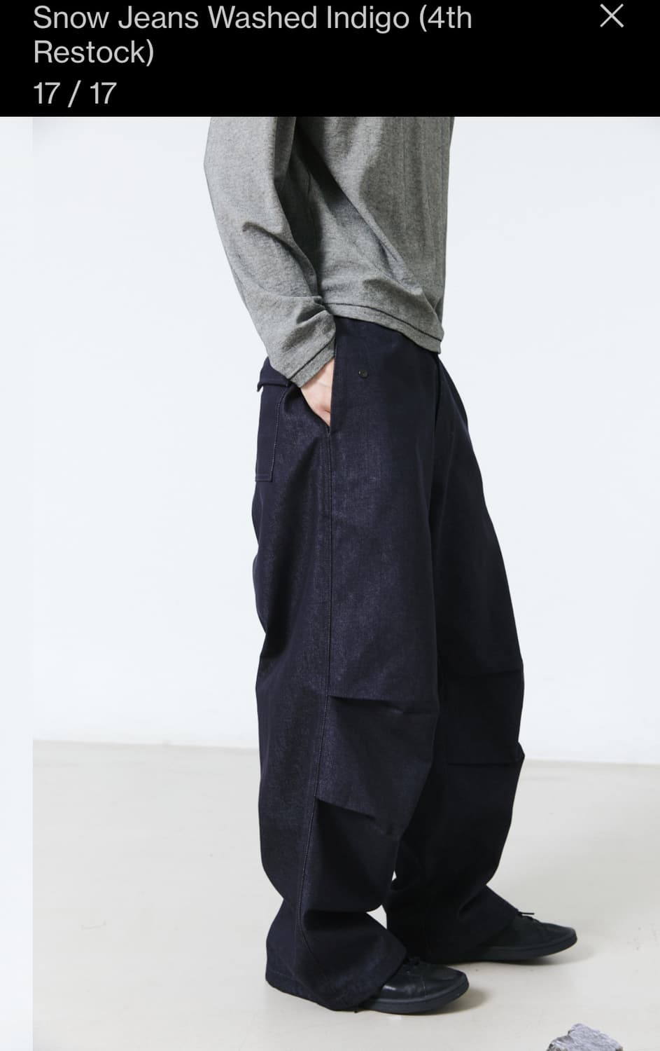 해칭룸 스노우진 워시드 인디고 (2) 상품이미지5