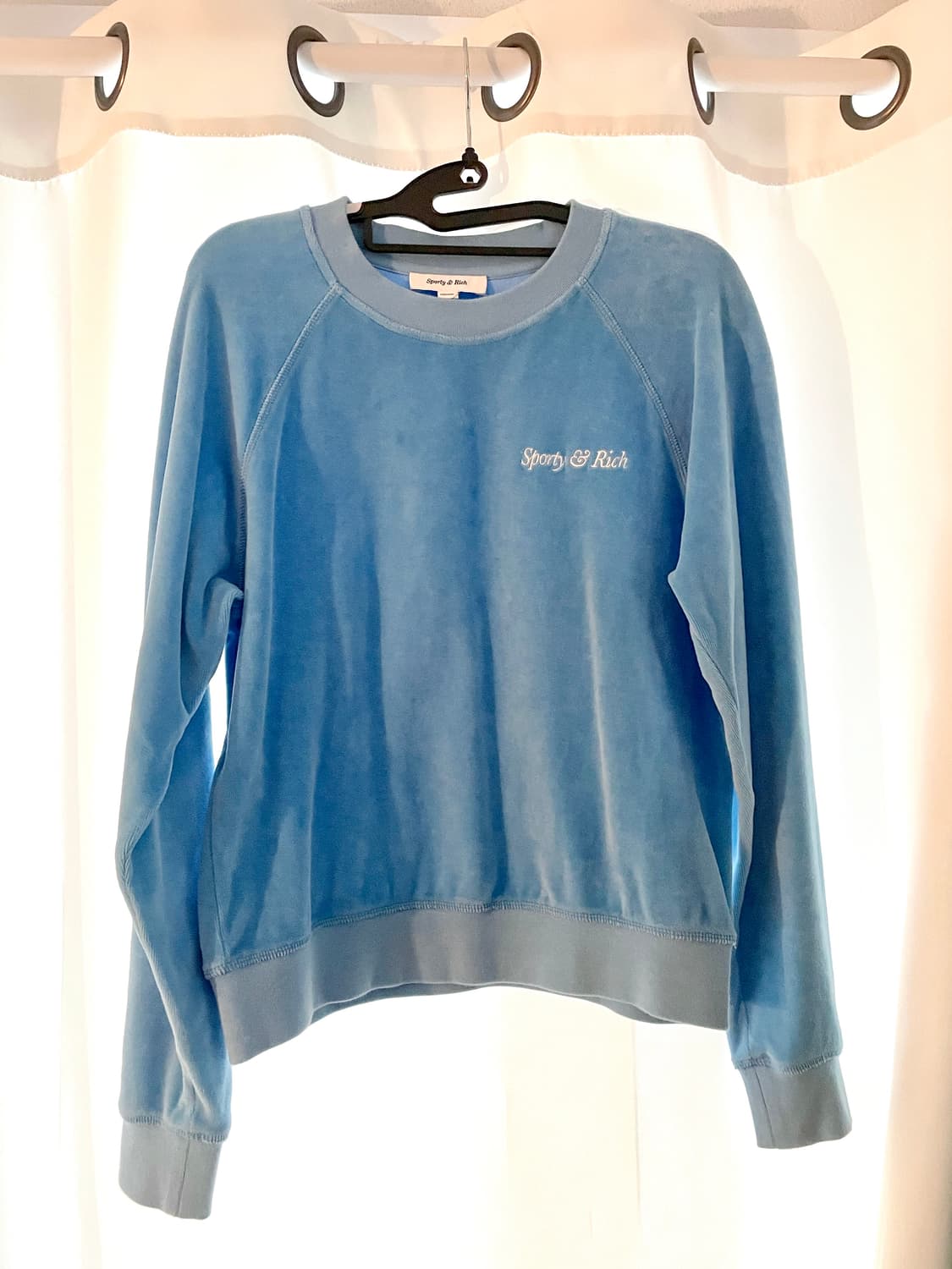 스포티앤리치 벨벳 로고 자수 스웨터 (Fetching에서 36만원대) S 상품이미지3