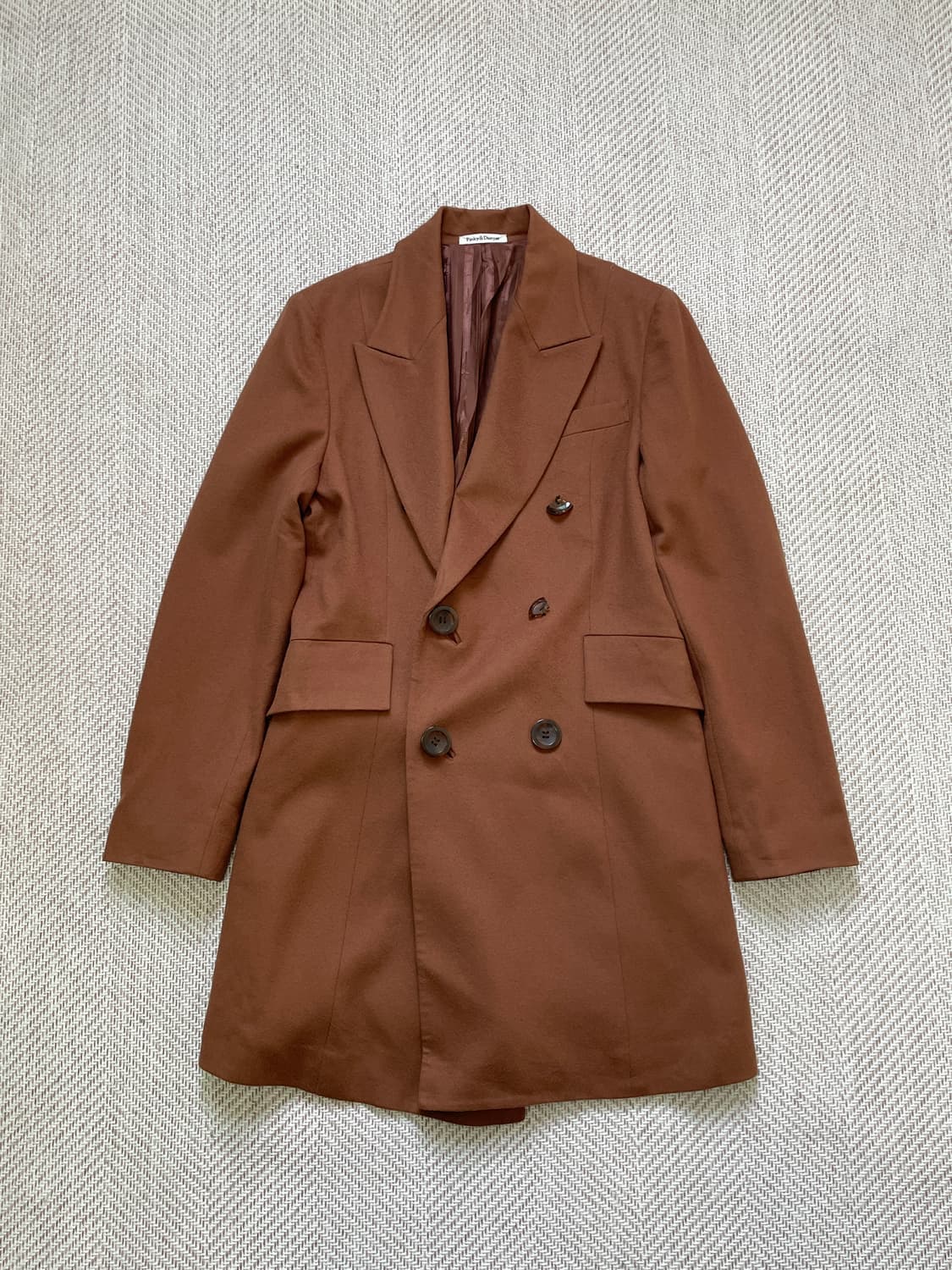 로로피아나 x 핑키앤다이앤 더블 브레스티드 체스터 코트 상품이미지1