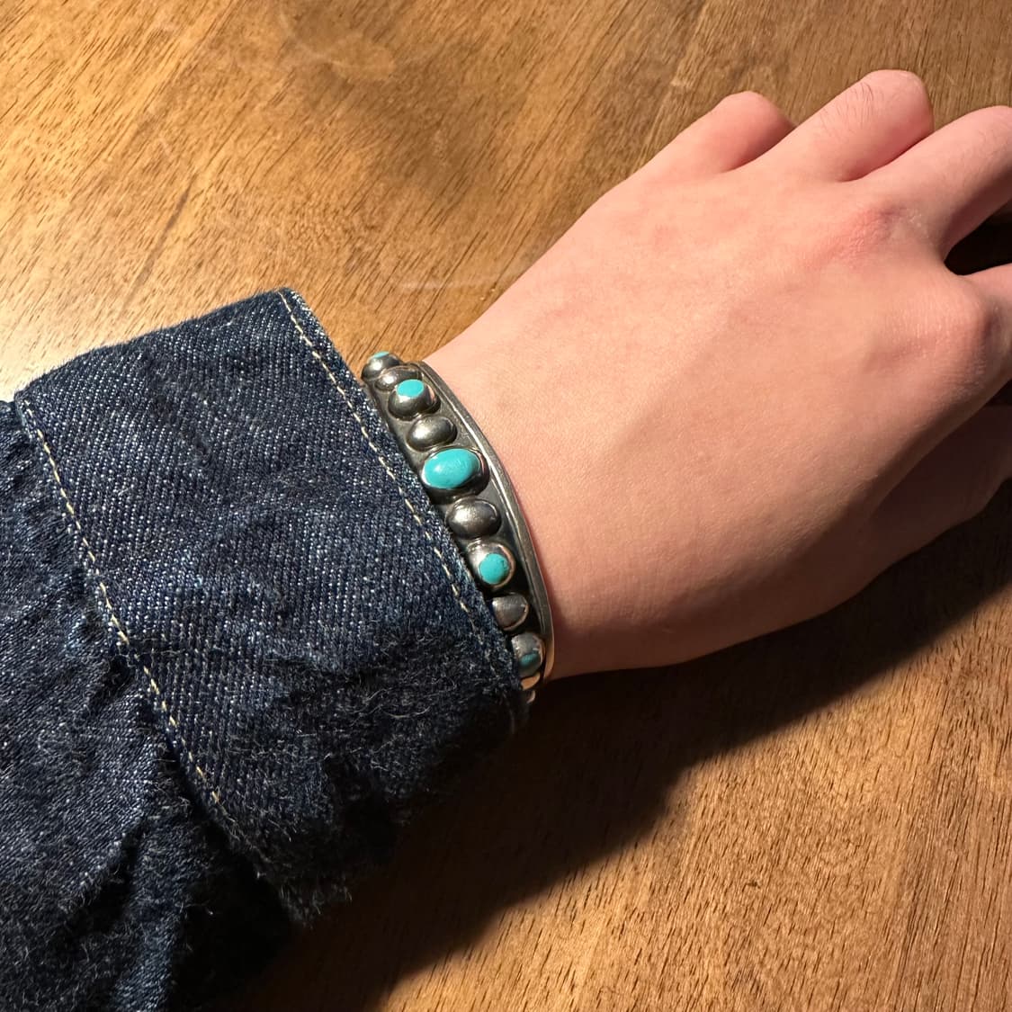 나바호 네이티브아메리칸 주얼리 터키석 뱅글 mex 925실버 상품이미지3