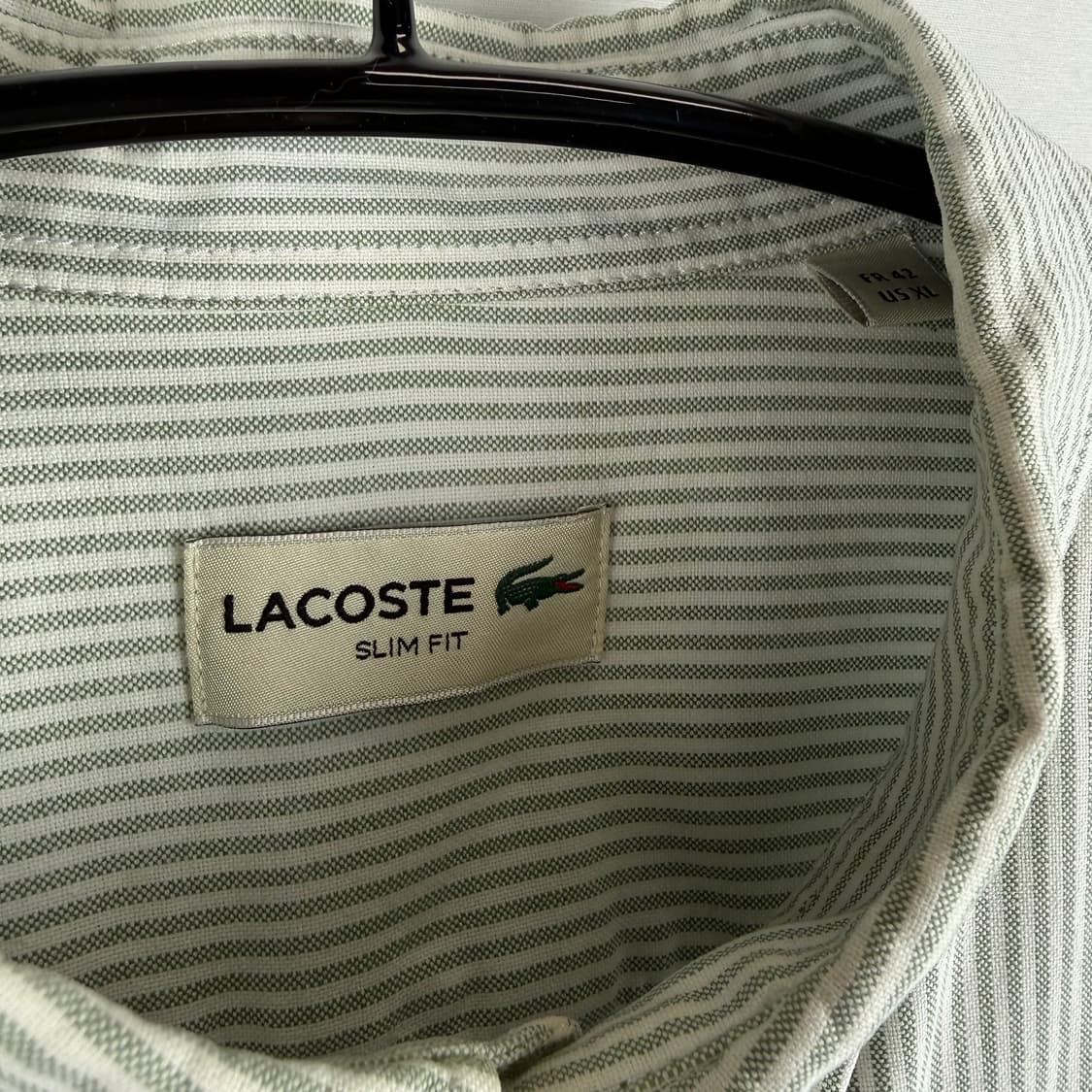XL) 라코스테 스트라이프 옥스포드 셔츠 상품이미지3