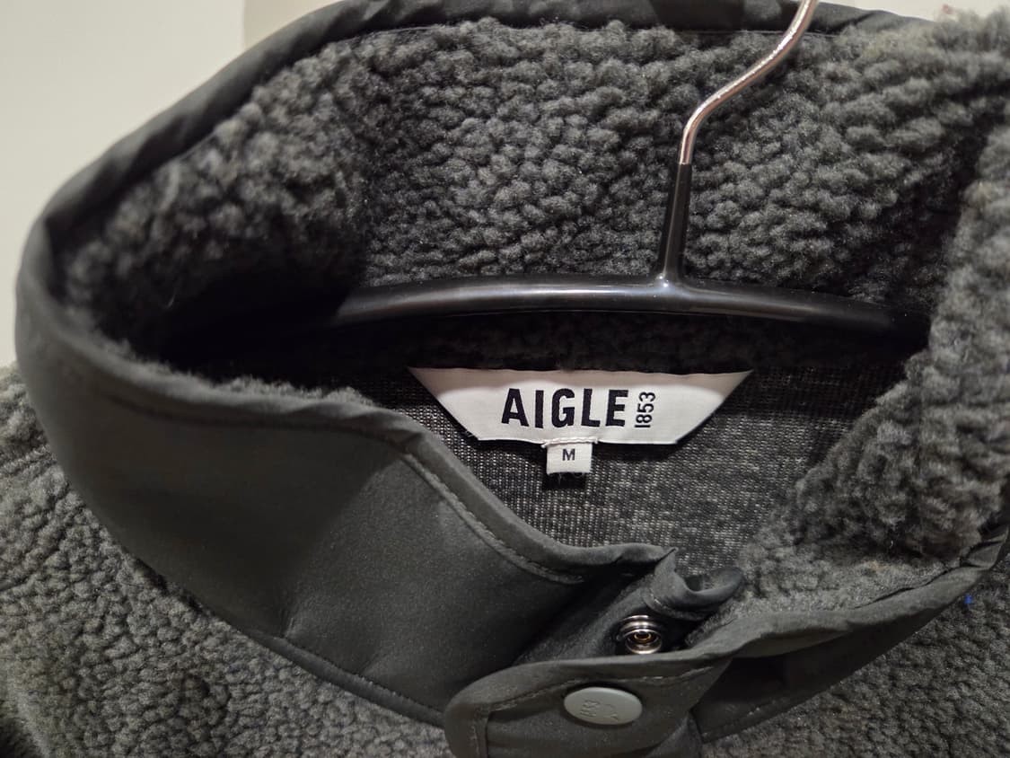 신품급_(M)에이글 AIGLE 플리스 카모 패턴 풀오버 상품이미지3