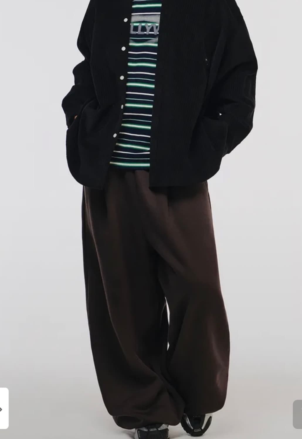 스켈리웩 남녀공용 무신사 기모원단 벌룬핏 스웨트 팬츠[브라운] 트레이닝 상품이미지1