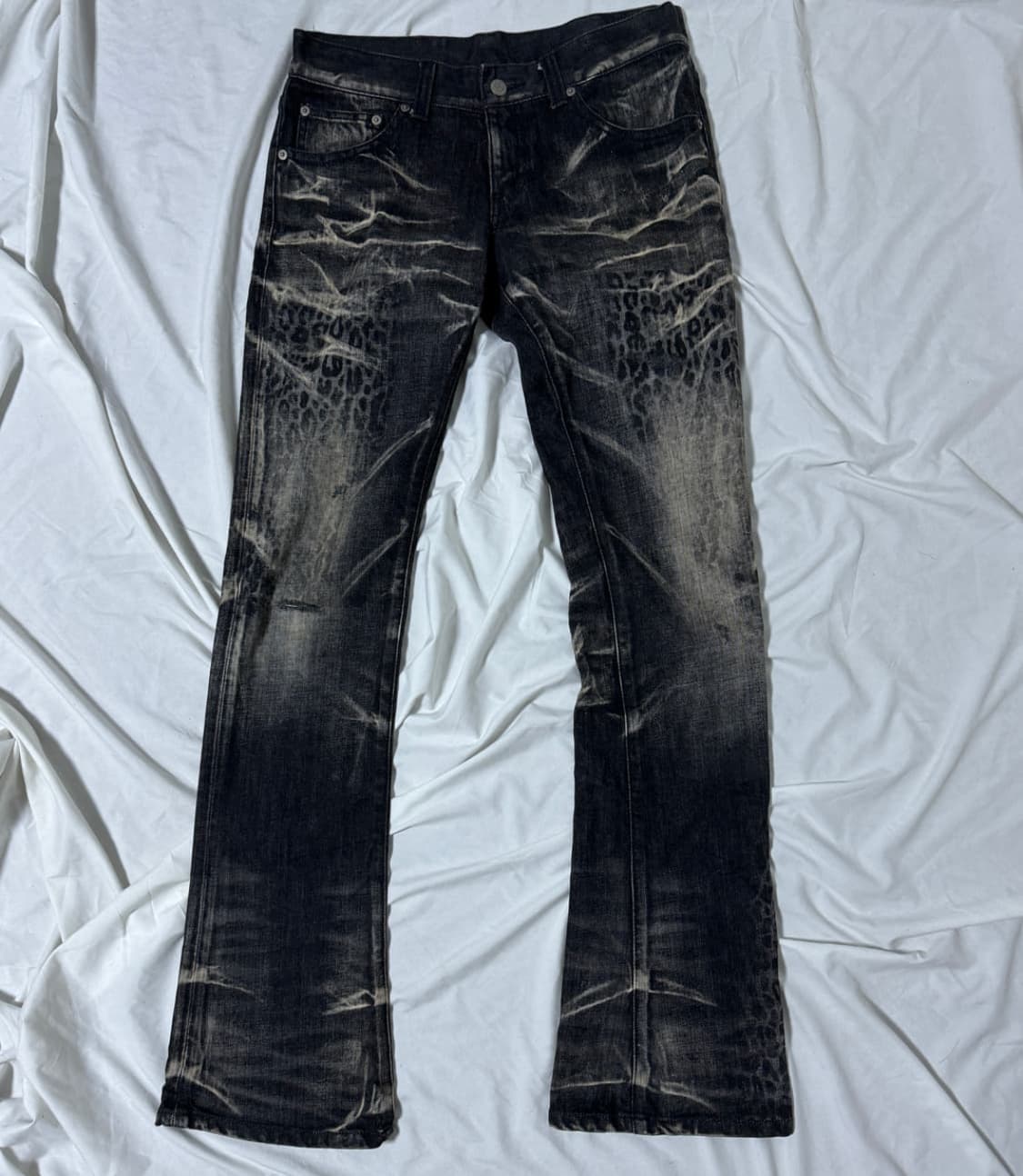 Tornado Mart Leopard Pattern Flared Jean 상품이미지1