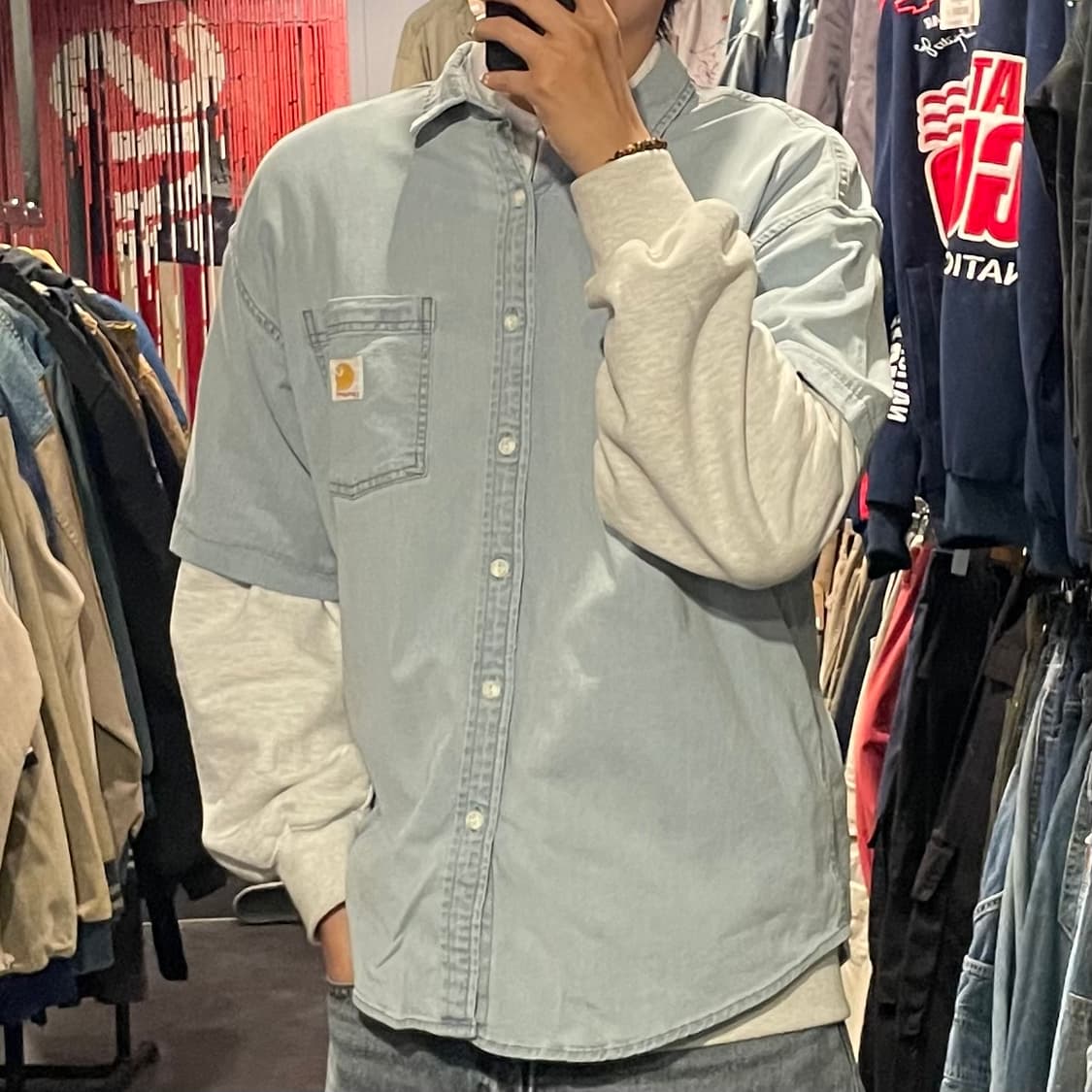 [IM] carhartt 칼하트 연데님 반팔셔츠 상품이미지5