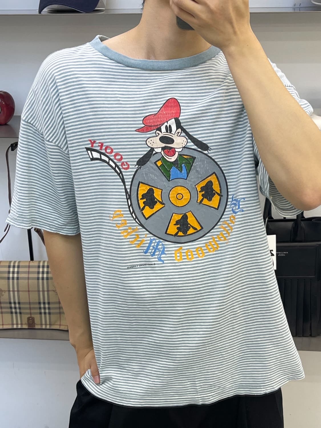 디즈니 90s USA 구피 스트라이프 티셔츠 상품이미지1