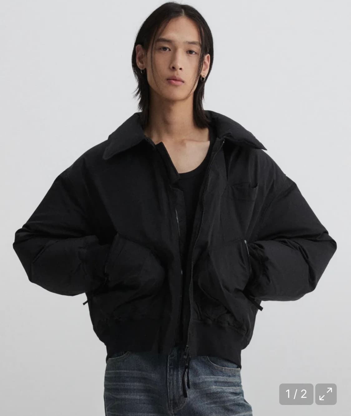 DNSR 플라이트 크롭 패딩 점퍼 L 상품이미지1