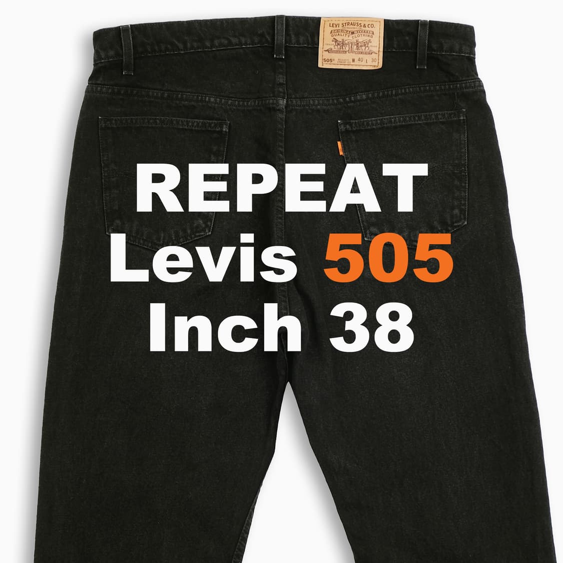 리바이스 505 오렌지탭 흑청 블랙진 90s 38인치 OR5054041 상품이미지1