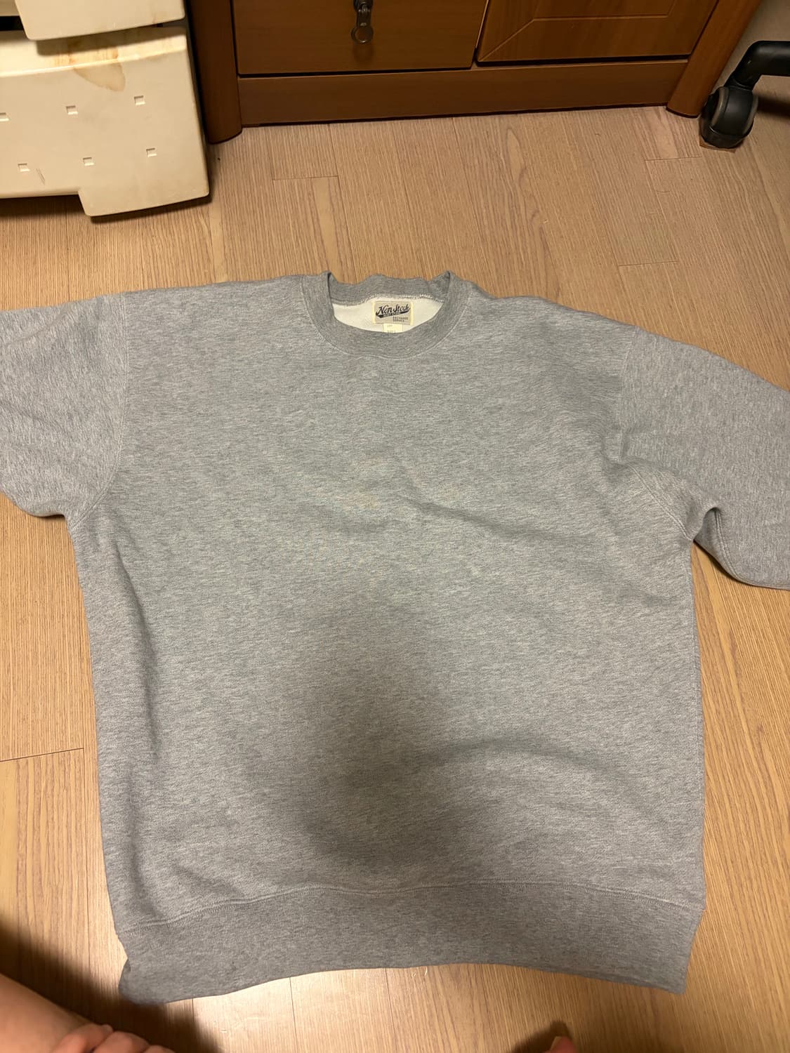 브론슨 17.5oz 베이직 맨투맨 그레이 L사이즈 상품이미지3
