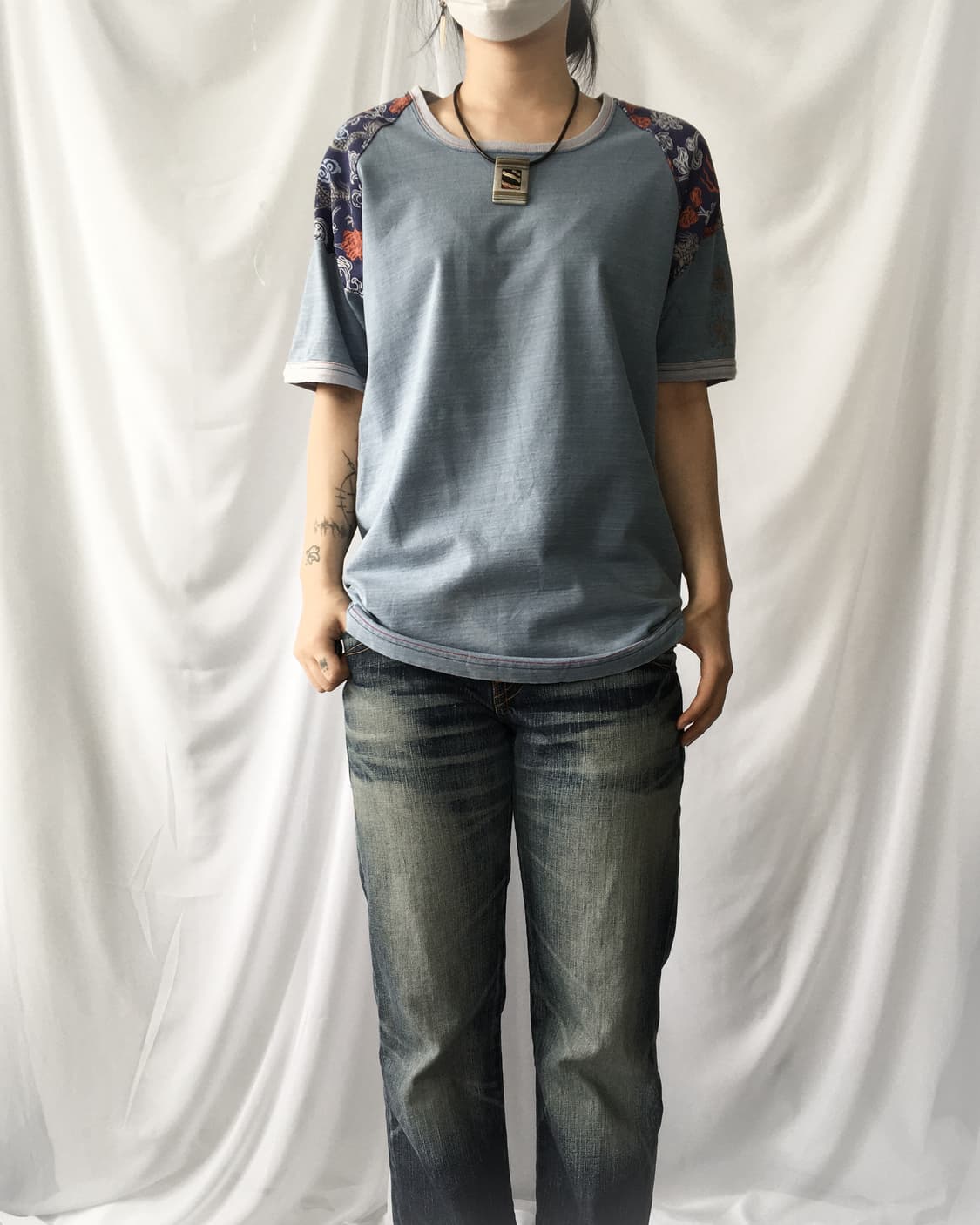 Oriental printing raglan t shirt 상품이미지10