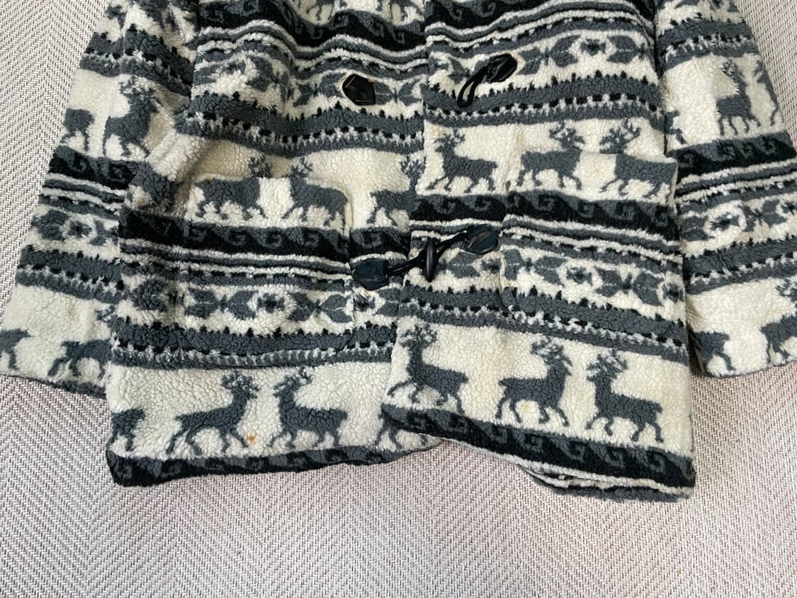 빈티지 캐나다 해비 울 노르딕 더플 코트  상품이미지3