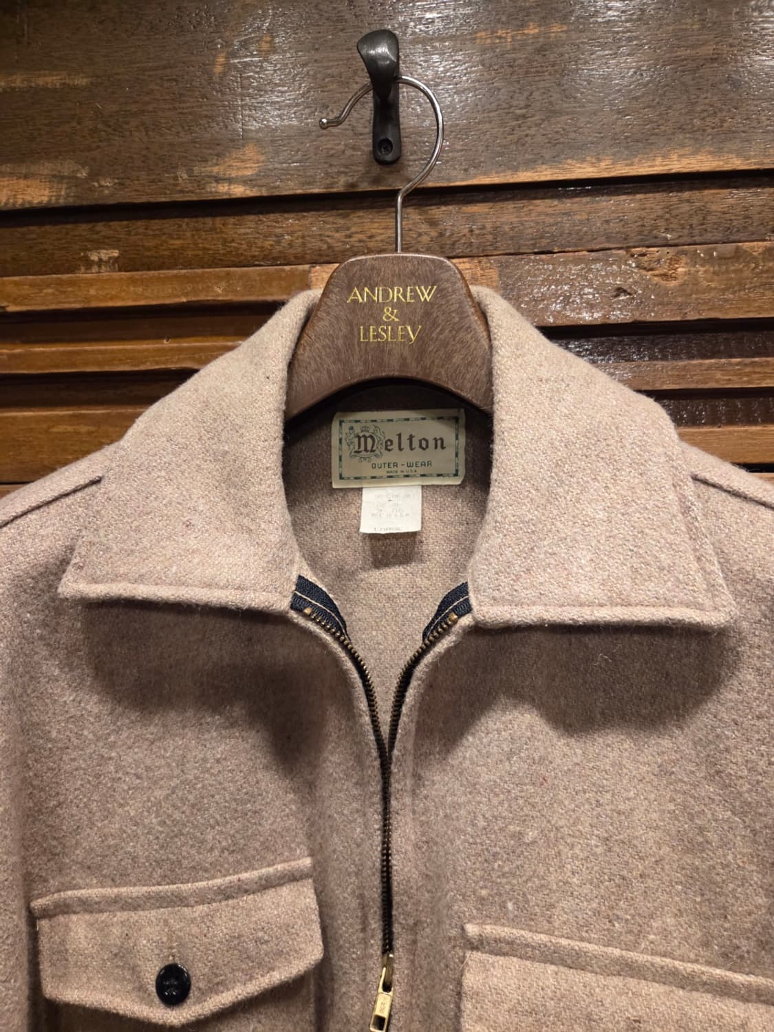 멜톤 헤비멜톤울 트러커자켓  상품이미지2