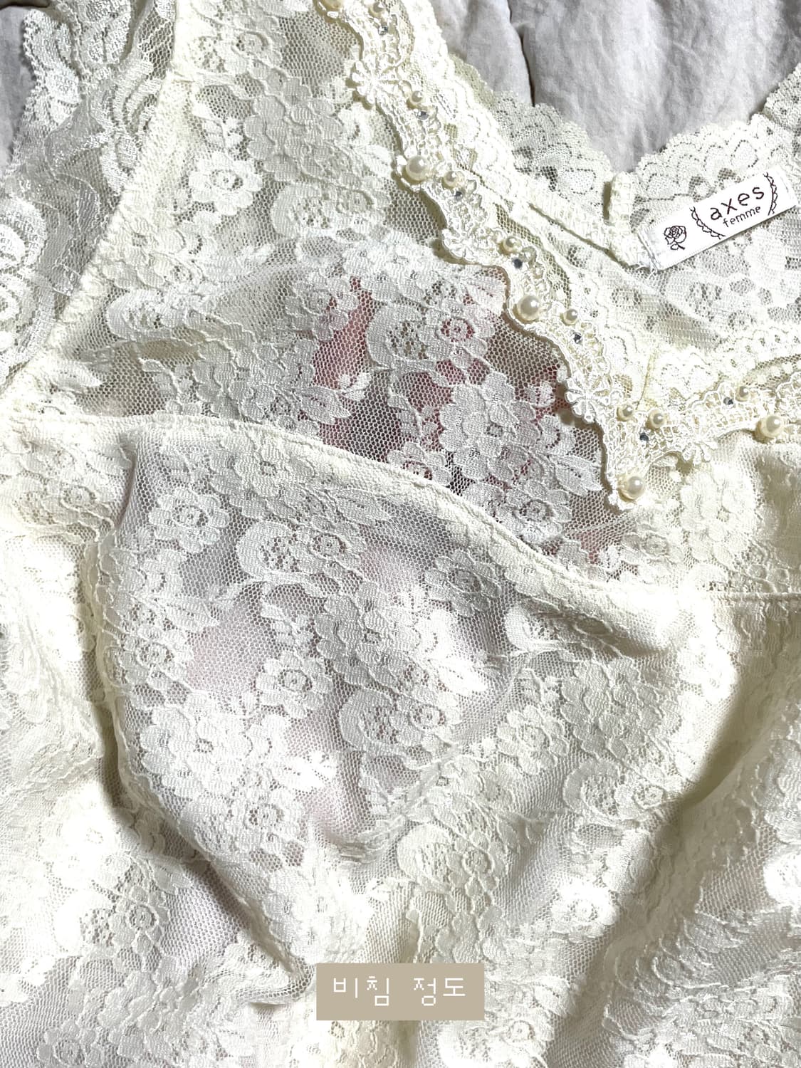 AXES FEMME Ivory lace sleeveless 상품이미지4