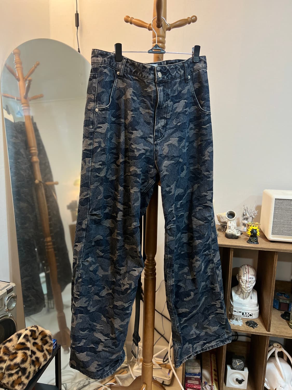 크리틱 카모 데님팬츠 블루블랙 상품이미지3