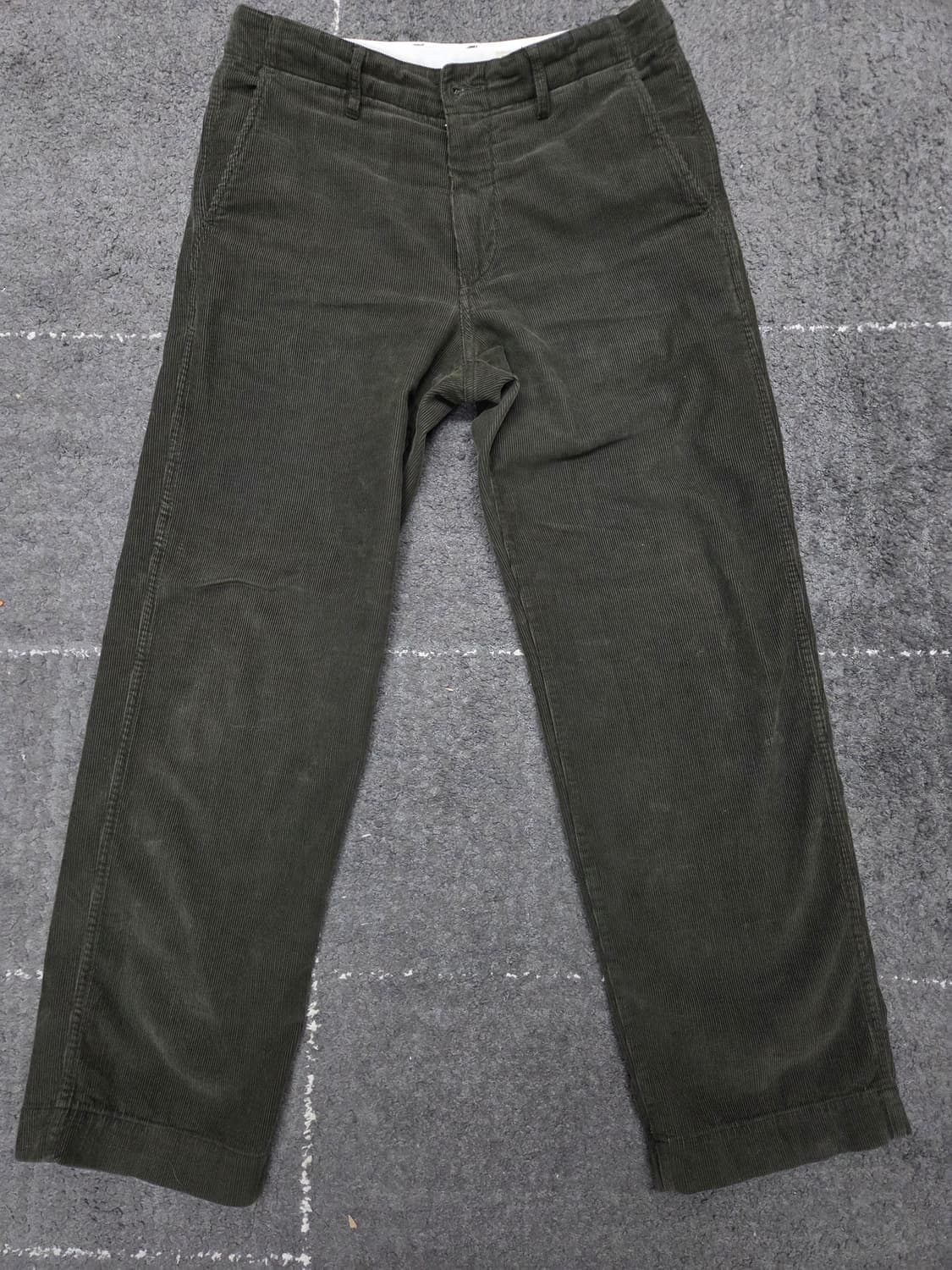 포터리 코듀로이 와이드 팬츠 카키 [2] 상품이미지1