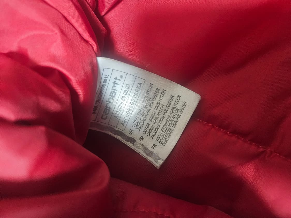 칼하트 앵커리지 파카 레드 패딩 상품이미지4