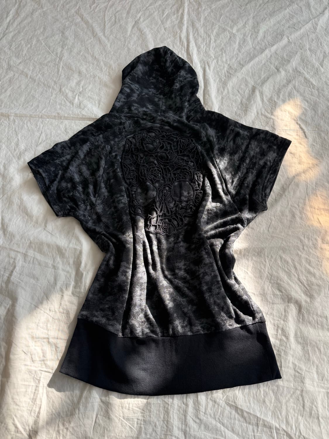 너드 펑크 락시크 니혼진 가오리핏 반팔 후드집업 상품이미지5