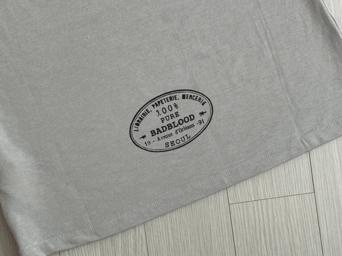 배드블러드 KEEP SLEEPING 보트넥 루즈핏 티 - 샌드 상품이미지6