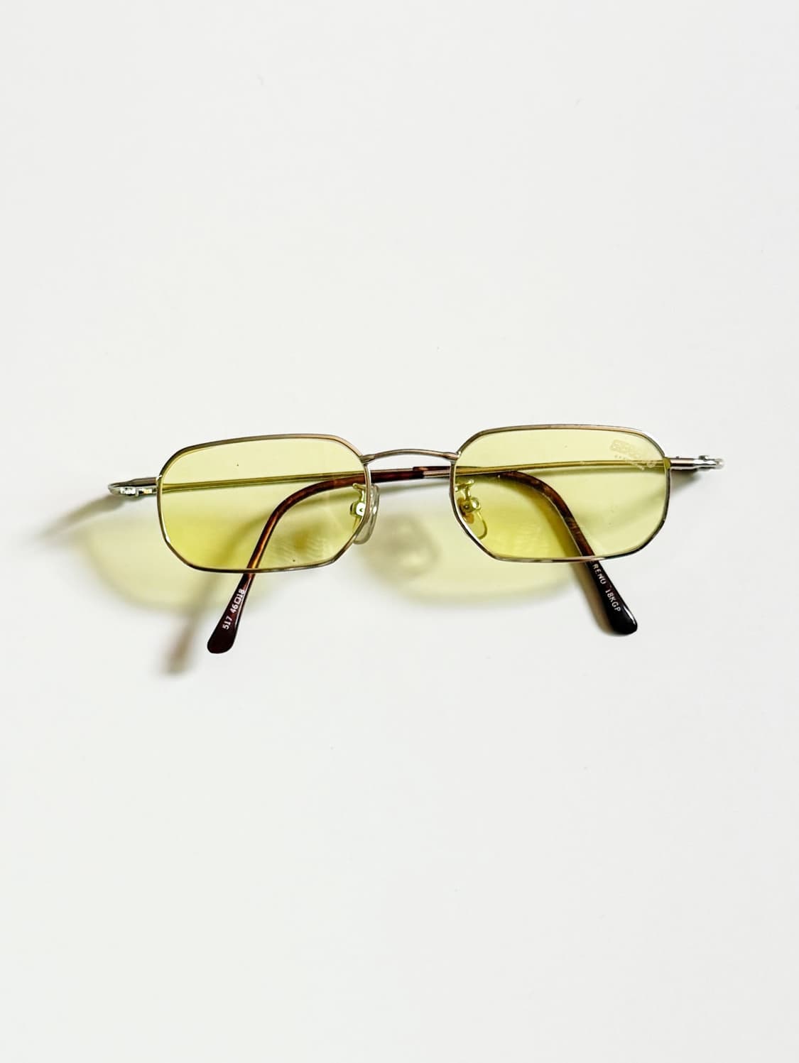 SERENO 실버 메탈 슬림 스퀘어 빈티지 틴트 안경 상품이미지2