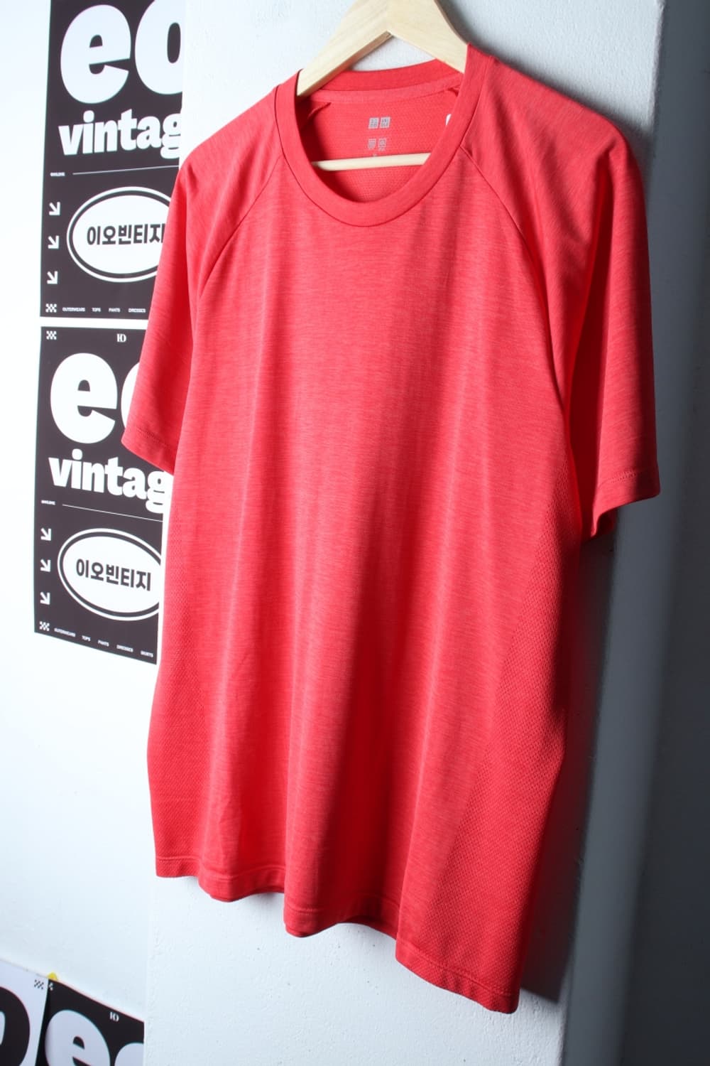 (XL-2XL) 유니클로 반팔 티셔츠 새상품 기능성 레드-H32732 상품이미지1