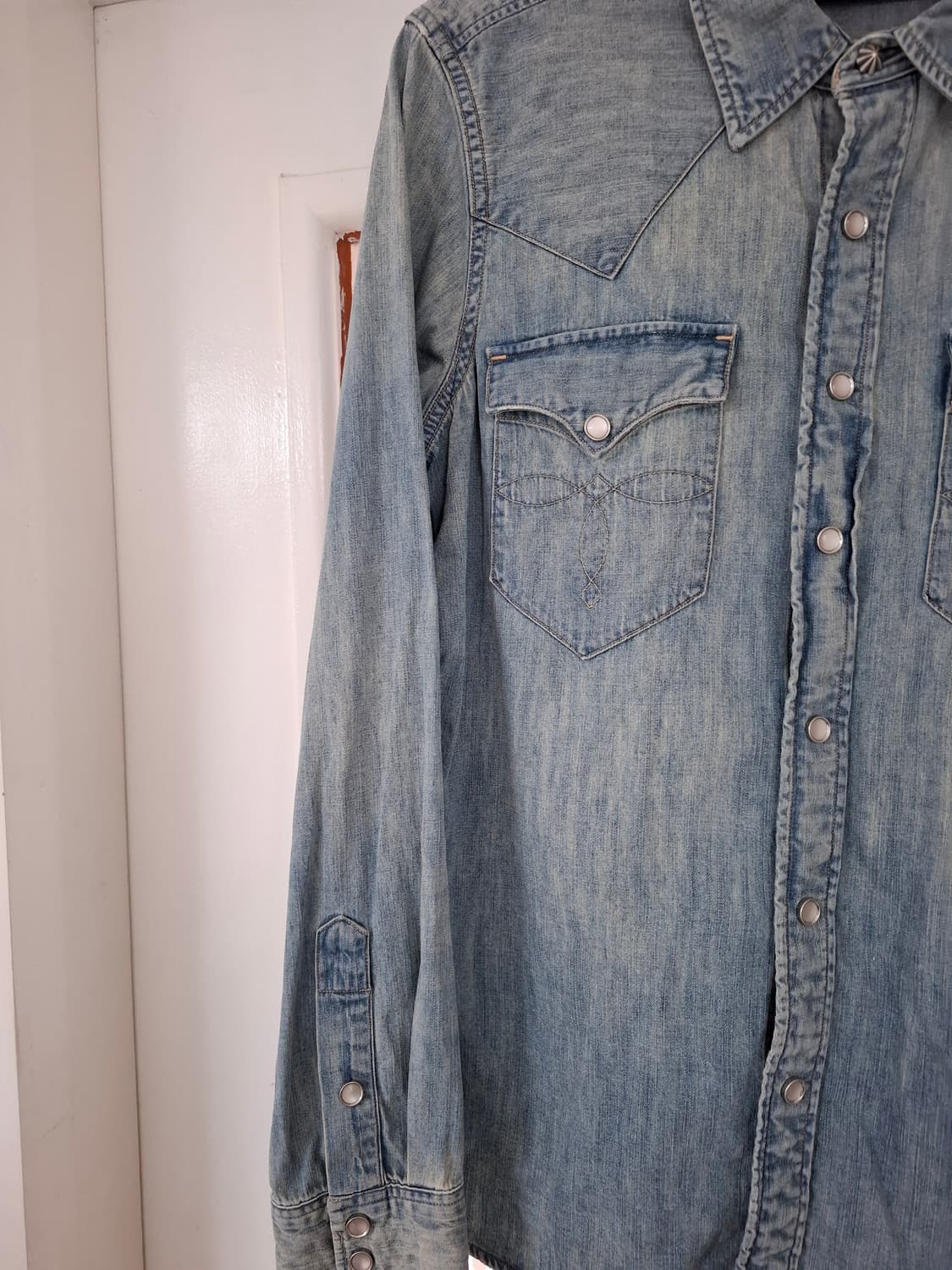 3 더블알엘 우먼스 웨스턴 데님 셔츠 상품이미지5