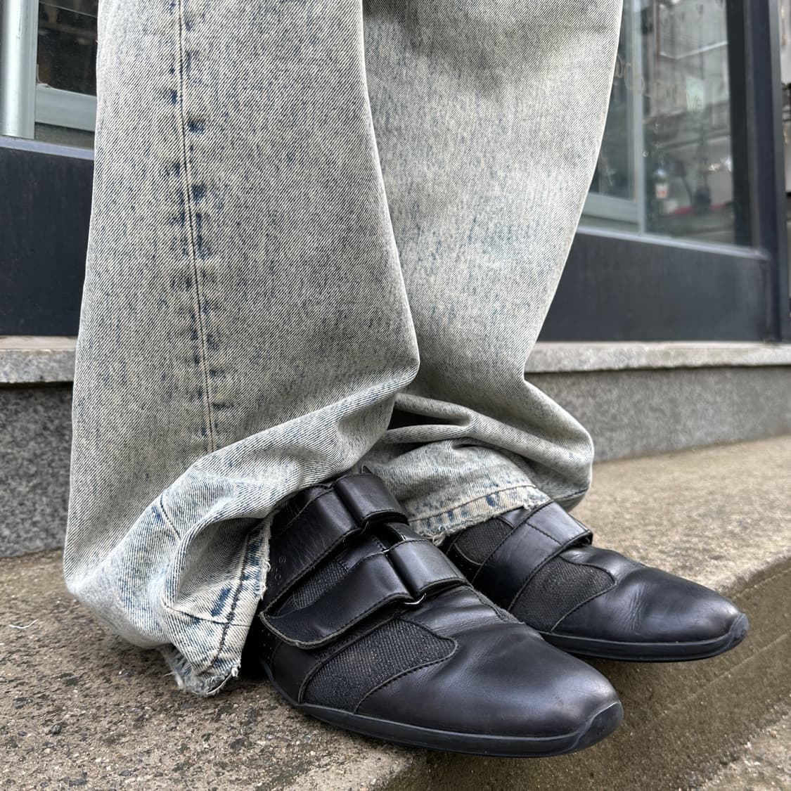 00s 풀박스 블랙 구찌 벨크로 스트랩 스포츠 스니커 상품이미지1