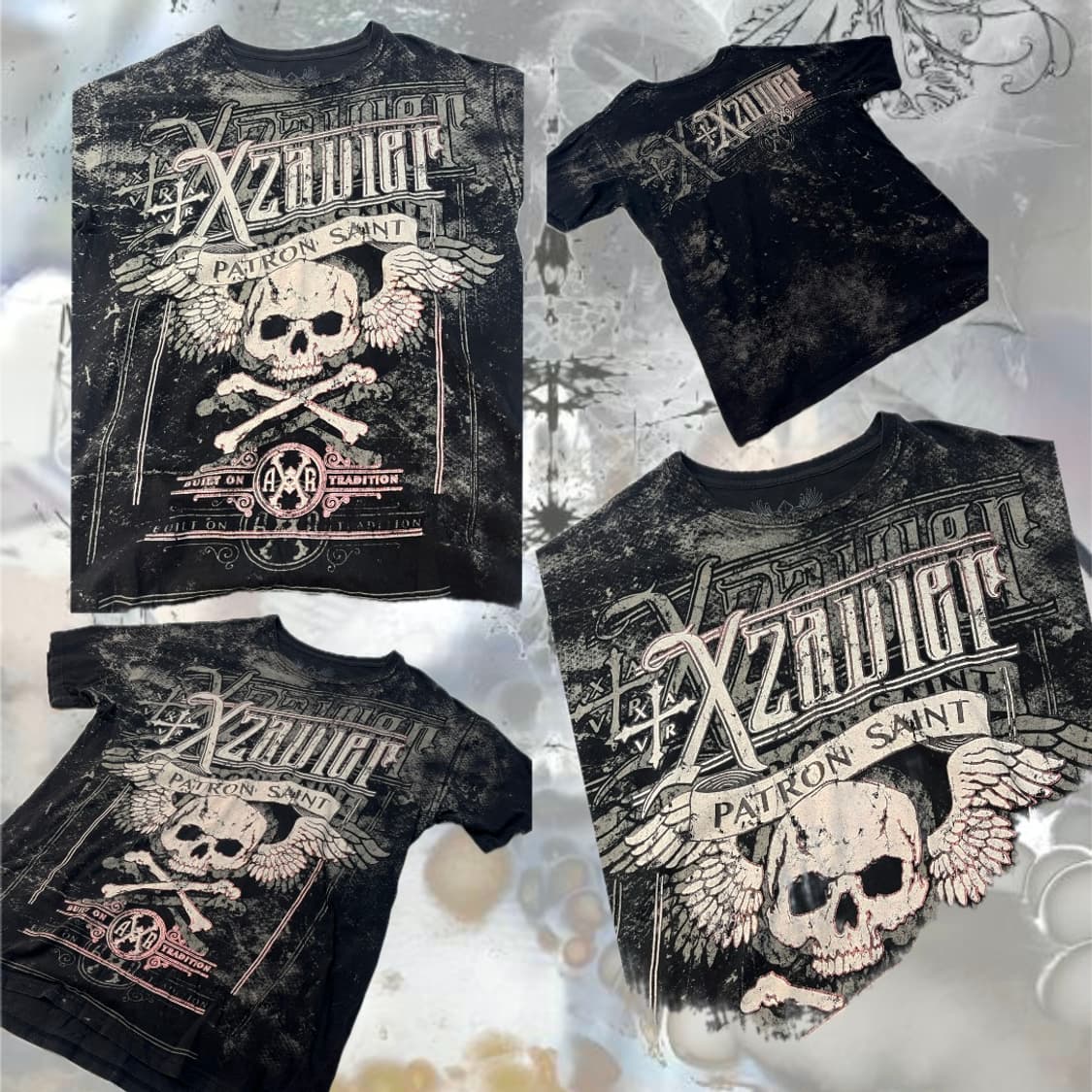 XZAVIER Punk skull Tattoo t-shirt 상품이미지8