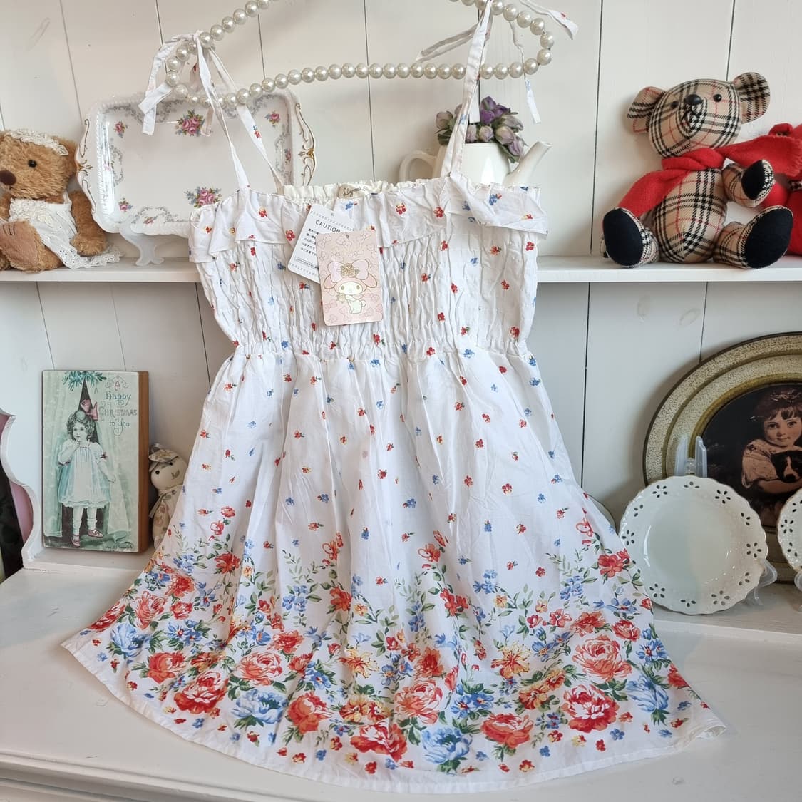 Lizmelo 리즈멜로 플라워 셔링 린넨원피스 상품이미지5