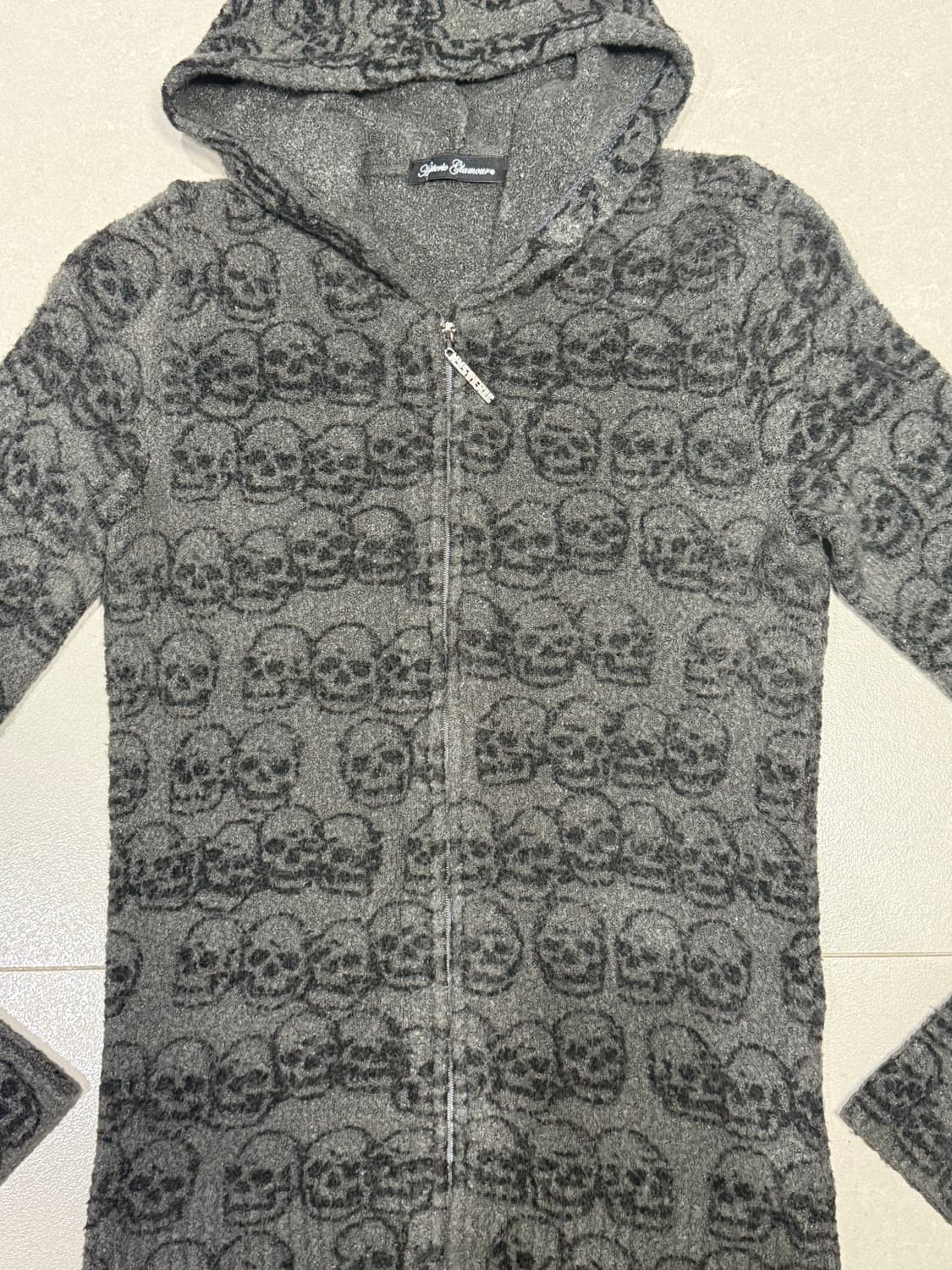 히스테릭 글래머 아카이브 아이코닉 해골 패턴 후드 집업 자켓 상품이미지2