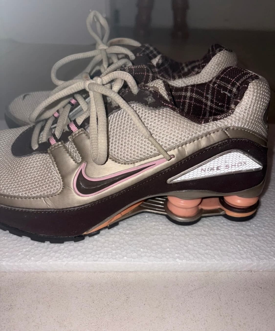 (빈티지) 나이키 샥스 운동화 브라운/핑크 240 상품이미지1