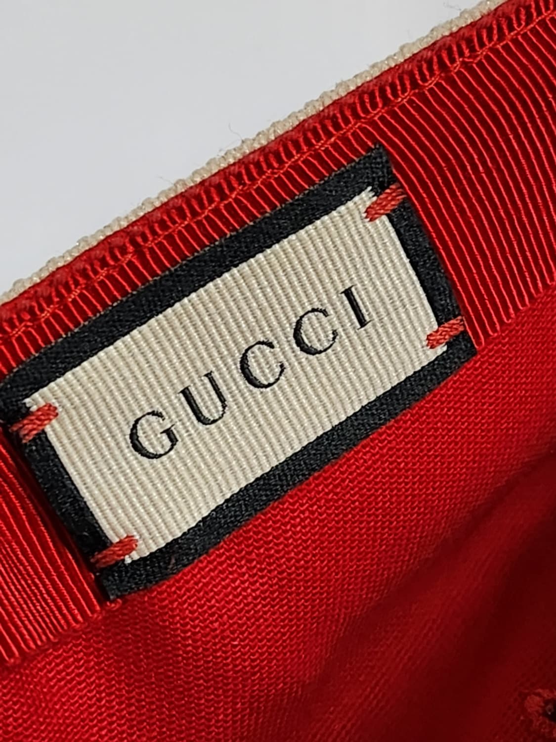 [L] 구찌 레드 띠로고 볼캡 상품이미지8