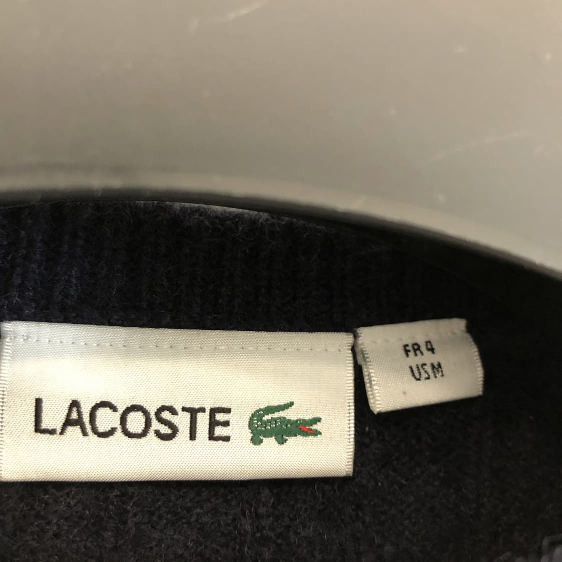 라코스테 케이블 패치로고 울 크롭가디건 M 상품이미지5