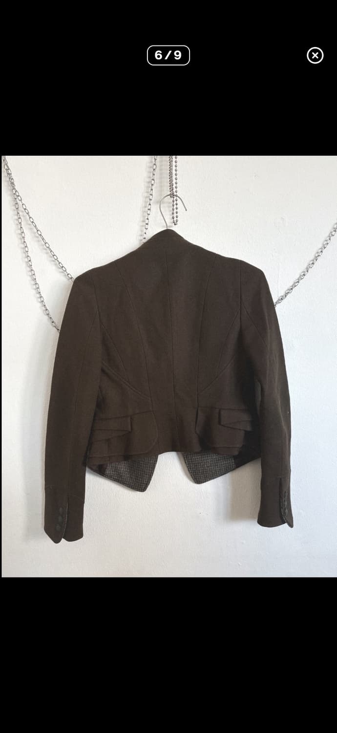 시스템 브라운 울 크롭컷 나폴레옹 자켓 상품이미지6