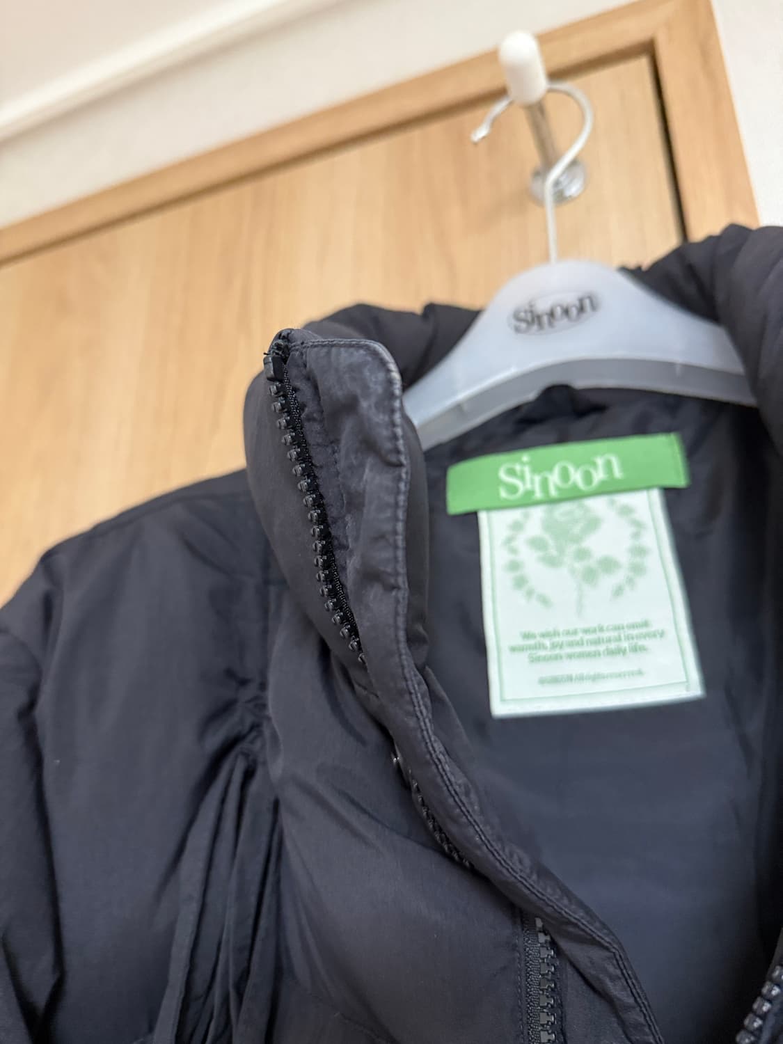 시눈 리본 숏 패딩 상품이미지7